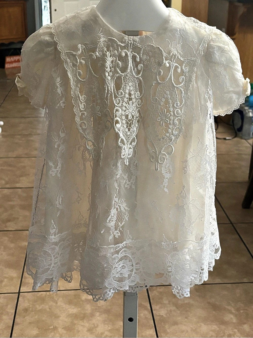 Jessica McClintock Lace Floral Dress Size 18M Like New